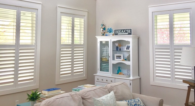 San Diego California shutters in living room